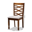 Bowery Hill Grey and Brown Finished Wood 2-Piece Dining Chair Set