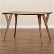 Bowery Hill Mid-Century Walnut Brown Finished Wood Dining Table