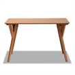 Bowery Hill Mid-Century Walnut Brown Finished Wood Dining Table