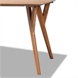Bowery Hill Mid-Century Walnut Brown Finished Wood Dining Table