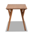 Bowery Hill Mid-Century Walnut Brown Finished Wood Dining Table