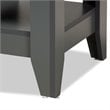 Bowery Hill Square Modern Wood Living Room End Table in Gray