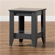 Bowery Hill Square Modern Wood Living Room End Table in Gray