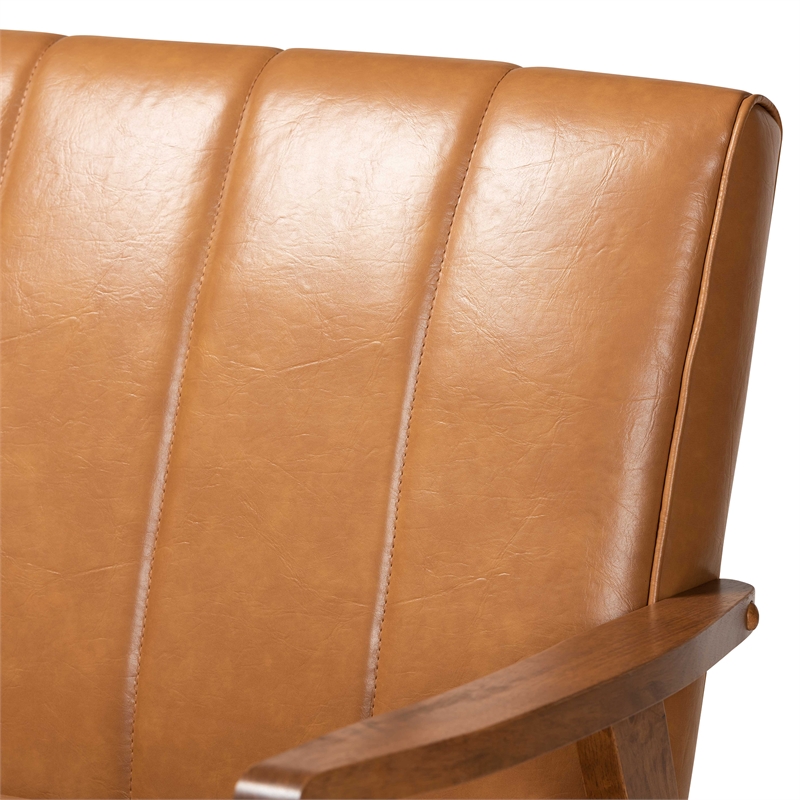 Bowery Hill Brown finished Wood 3-Piece Living Room Set