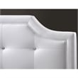 Bowery Hill Modern Tufted Faux Leather Full Platform Bed in White