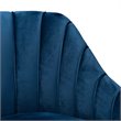 Bowery Hill Blue Velvet Upholstered and Gold Finished Chaise