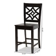 Bowery Hill Contemporary Dark Brown Finished Wood 2-Piece Counter Stool Set