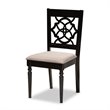 Bowery Hill Sand and Dark Brown Finished Wood 7-Piece Dining Set