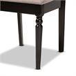 Bowery Hill Sand and Dark Brown Finished Wood 7-Piece Dining Set