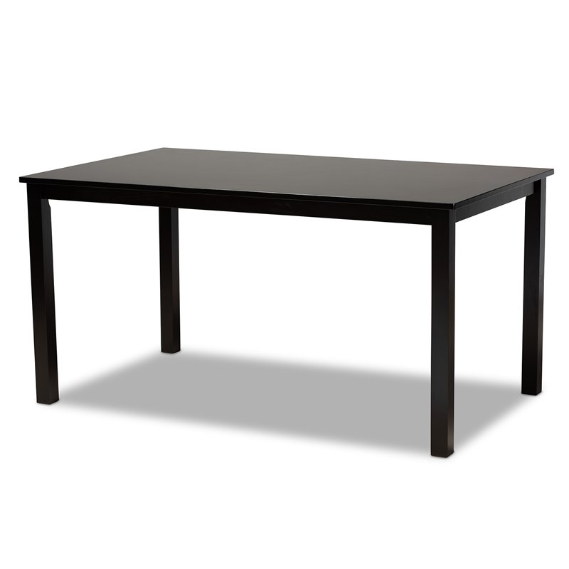 Bowery Hill Sand and Dark Brown Finished Wood 7-Piece Dining Set