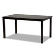 Bowery Hill Sand and Dark Brown Finished Wood 7-Piece Dining Set
