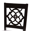 Bowery Hill Oak Wood Dark Brown Dining Chair Rectangular Cut-Out Back Design 37.4