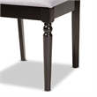 Bowery Hill Oak Wood Dark Brown Dining Chair Rectangular Cut-Out Back Design 37.4