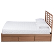 Bowery Hill Ash Walnut Brown Finished Wood Full Size 3-Drawer Bed