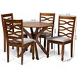 Bowery Hill Grey and Walnut Brown Finished Wood 5-Piece Dining Set