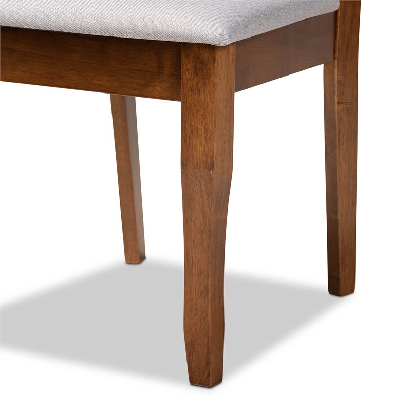 Bowery Hill Grey and Walnut Brown Finished Wood 7-Piece Dining Set