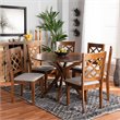 Bowery Hill Grey and Walnut Brown Finished Wood 7-Piece Dining Set