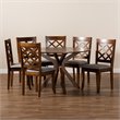 Bowery Hill Grey and Walnut Brown Finished Wood 7-Piece Dining Set