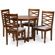 Bowery Hill Grey and Walnut Brown Finished Wood 5-Piece Dining Set