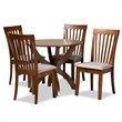 Bowery Hill Grey and Walnut Brown Finished Wood 5-Piece Dining Set