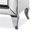 Bowery Hill Contemporary Glam and Luxe Mirrored 3-Drawer Nightstand