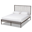 Bowery Hill Contemporary Black Finished Metal Full Size Platform Bed