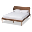 Bowery Hill Modern Wood Full Size Platform Bed in Ash Walnut