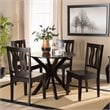 Bowery Hill Transitional Dark Brown Finished Wood 5-Piece Dining Set
