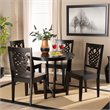 Bowery Hill Transitional Dark Brown Finished Wood 5-Piece Dining Set