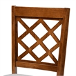 Bowery Hill Grey Fabric Walnut Finished Wood 2-Piece Dining Chair Set