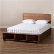 Bowery Hill Brown Finished Wood 4-Drawer Queen Size Platform Storage Bed
