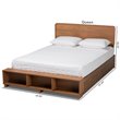 Bowery Hill Brown Finished Wood 4-Drawer Queen Size Platform Storage Bed