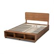 Bowery Hill Brown Finished Wood 4-Drawer Queen Size Platform Storage Bed