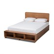 Bowery Hill Brown Finished Wood 4-Drawer Queen Size Platform Storage Bed