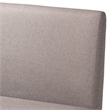 Bowery Hill Grey Fabric Upholstered and Brown Finished 4-Piece Dining Set