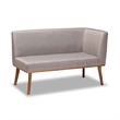 Bowery Hill Grey Fabric Upholstered and Walnut Finished 5-Piece Dining Set
