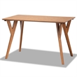 Bowery Hill Grey Fabric Upholstered and Walnut Finished 5-Piece Dining Set