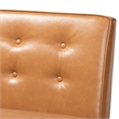 Bowery Hill Faux Leather Upholstered and Walnut Finished 4-Piece Dining Set