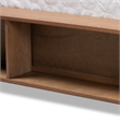 Bowery Hill Brown Finished Wood King Size 4-Drawer Bed with Built-In Shelves