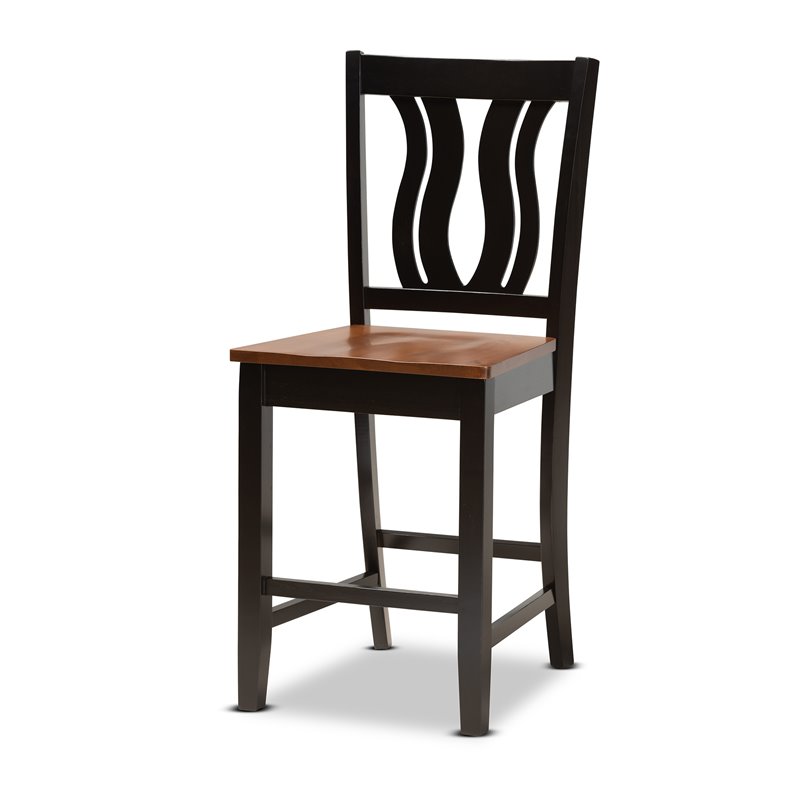 Bowery Hill Two-Tone Dark Brown and Walnut Brown Finished Wood 5-Piece Pub Set