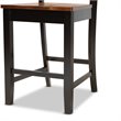 Bowery Hill Two-Tone Dark Brown and Walnut Brown Finished Wood 5-Piece Pub Set
