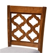 Bowery Hill Grey Upholstered and Brown Finished Wood 2-Piece Counter Stool Set