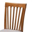 Bowery Hill Gray Fabric Walnut Finished Wood 2-Piece Dining Chair Set