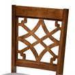 Bowery Hill Gray Fabric Walnut Finished Wood 4-Piece Dining Chair Set