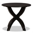 Bowery Hill Dark Brown Finished 35-Inch-Wide Round Wood Dining Table