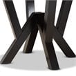 Bowery Hill Modern Dark Brown Finished 35-Inch-Wide Round Wood Dining Table