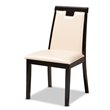 Bowery Hill Beige Faux Leather Upholstered Wood 5-Piece Dining Set