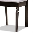 Bowery Hill Gray Fabric and Walnut Finished Wood 5-Piece Dining Set