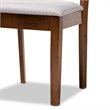 Bowery Hill Gray Fabric and Walnut Finished Wood 5-Piece Dining Set