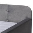 Bowery Hill Transitional Velvet Upholstered Full Size Daybed w/ Trundle in Gray